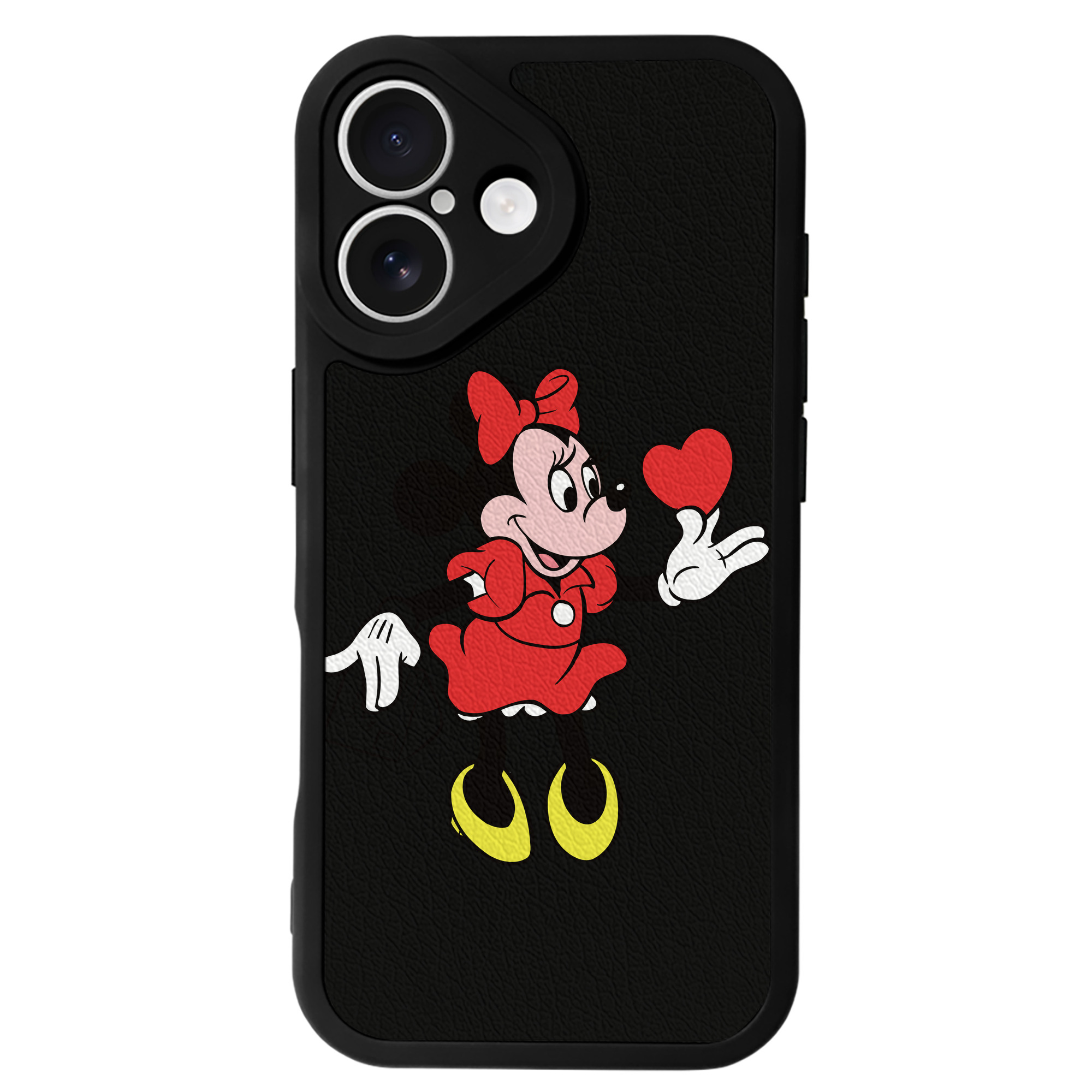 （画像用） ミッキーマウス Mickey Mouse 【iPhone 16シリーズ対応】シリコンスマホケース（レザー調） 材質：シリコン
